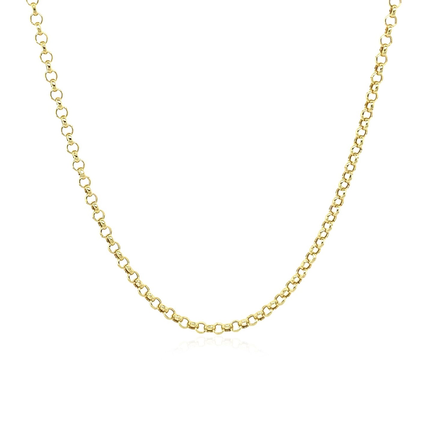 14k Yellow Gold Rolo Chain 1.9mm-Teresa&#39;s Fashionista LLC