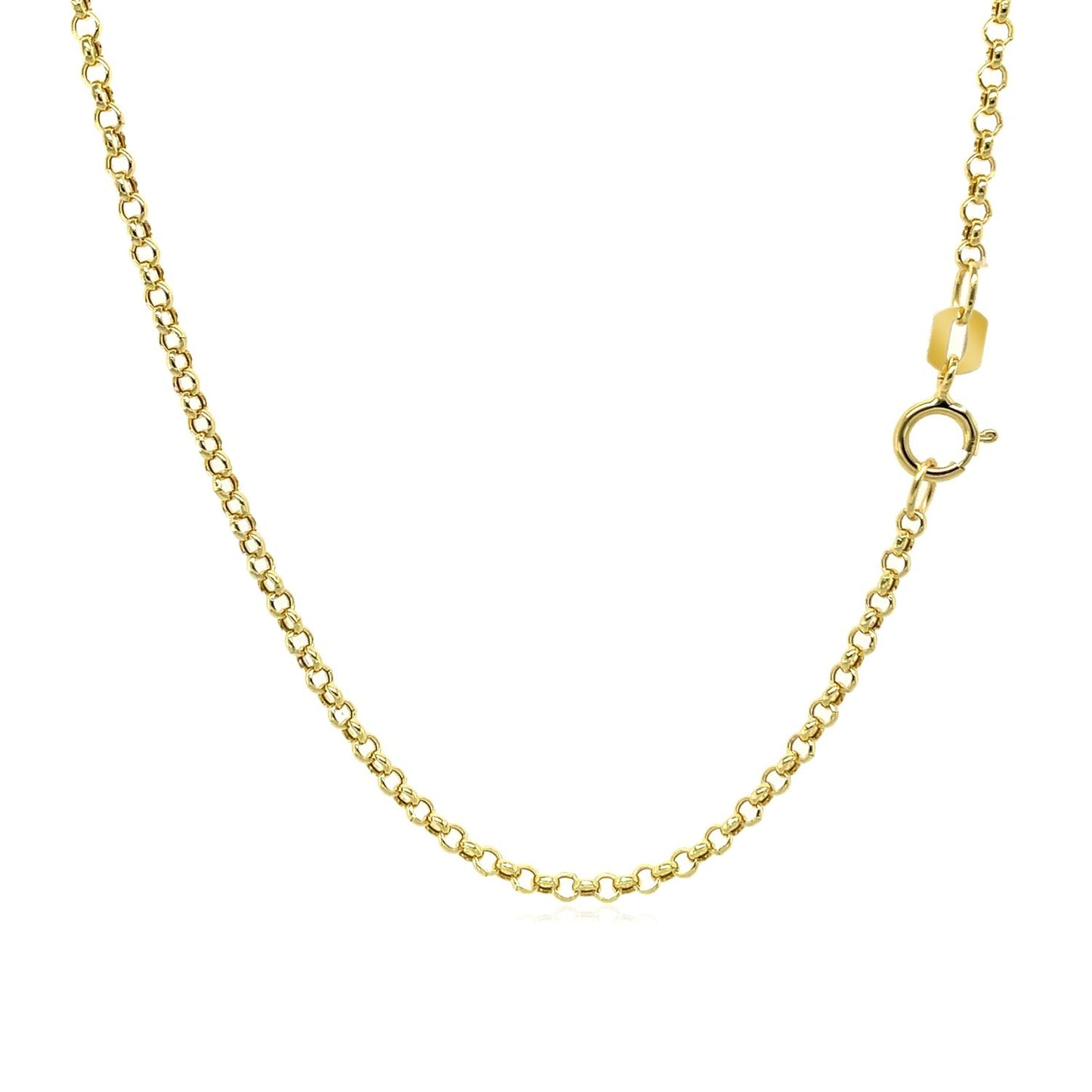 14k Yellow Gold Rolo Chain 1.9mm-Teresa&#39;s Fashionista LLC