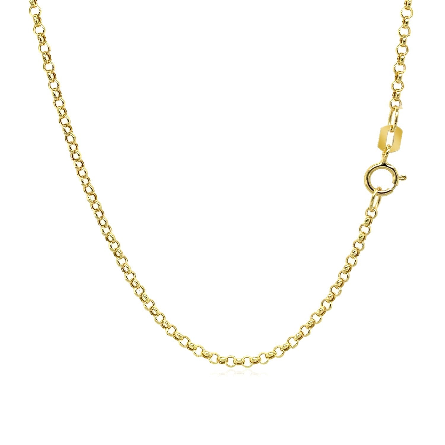 14k Yellow Gold Rolo Chain 1.9mm-Teresa&#39;s Fashionista LLC