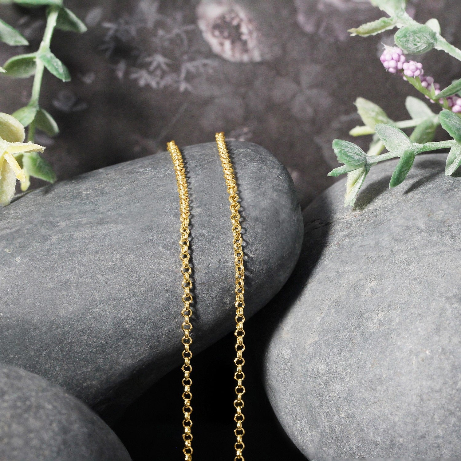 14k Yellow Gold Rolo Chain 1.9mm-Teresa&#39;s Fashionista LLC