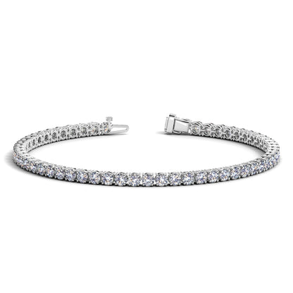 Lab Grown Round Diamond Tennis Bracelet in 14k White Gold (5 cctw F/G VS2/SI1)-Teresa&#39;s Fashionista LLC