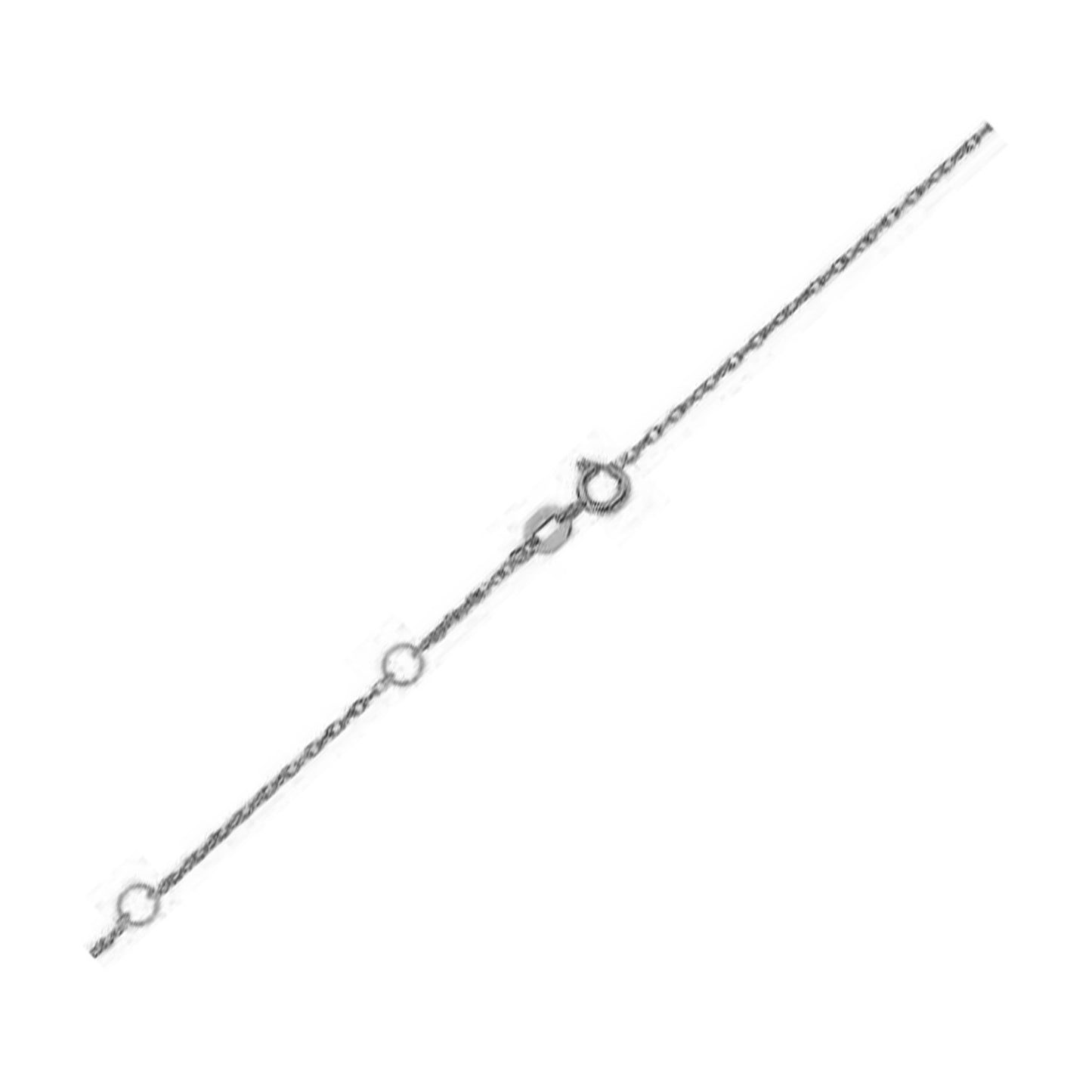 Double Extendable Rope Chain in 14k White Gold (1.3mm)-Teresa&#39;s Fashionista LLC