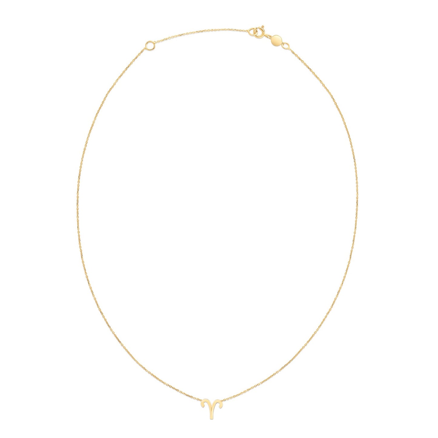 14K Yellow Gold Aries Necklace-Teresa&#39;s Fashionista LLC