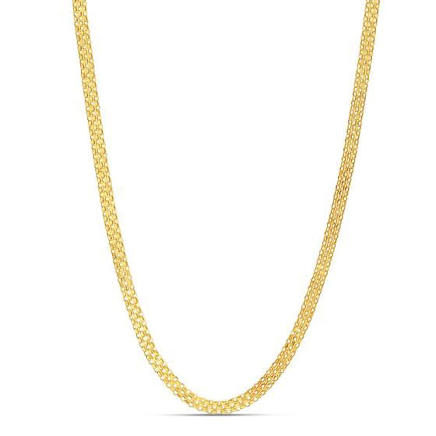 3.5mm 14k Yellow Gold Bismark Chain-Teresa&#39;s Fashionista LLC