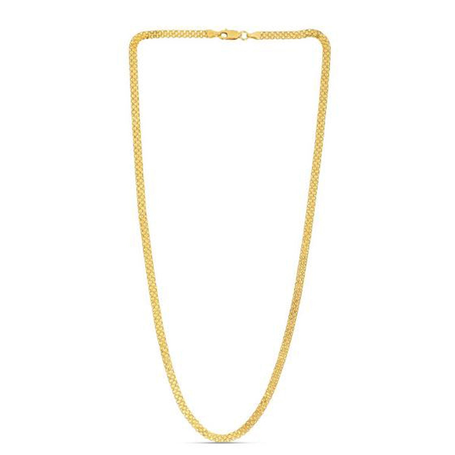 3.5mm 14k Yellow Gold Bismark Chain-Teresa&#39;s Fashionista LLC