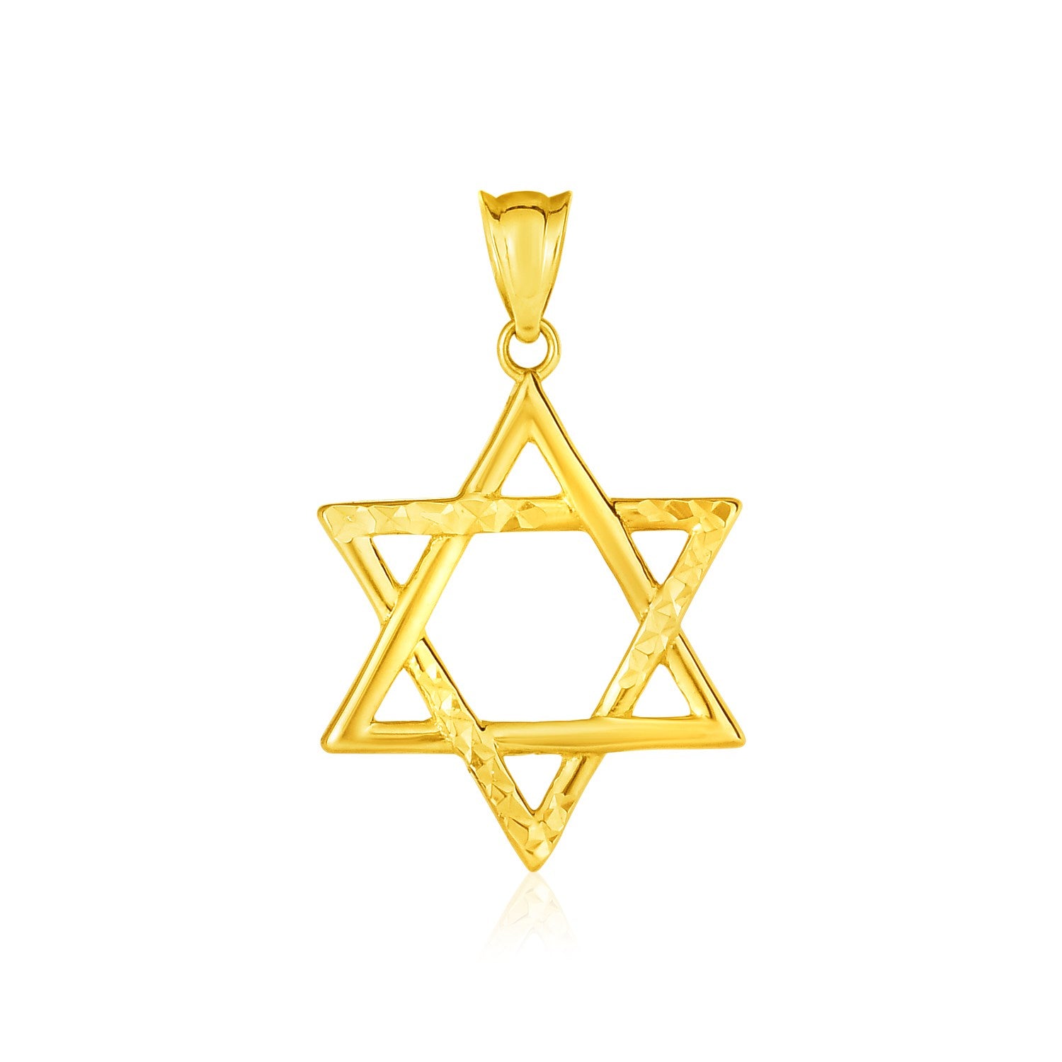 14k Yellow Gold Star of David Pendant-Teresa&#39;s Fashionista LLC