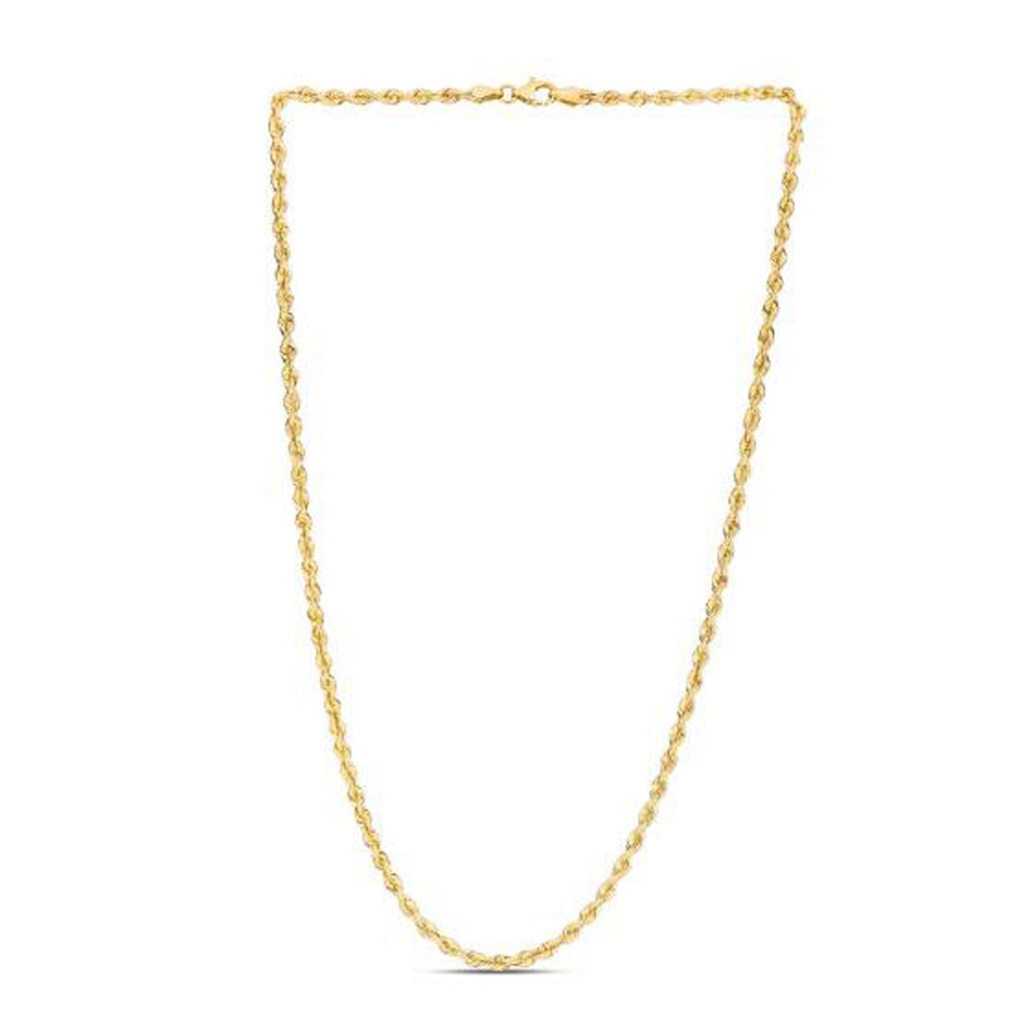 14k Yellow Gold Light Rope Chain 1.5mm-Teresa&#39;s Fashionista LLC