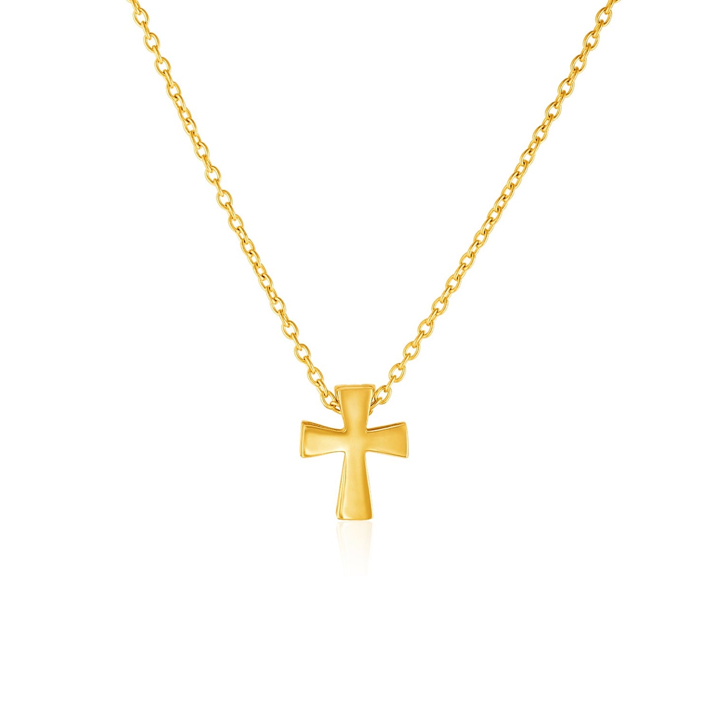 14k Yellow Gold with Cross Pendant-Teresa&#39;s Fashionista LLC