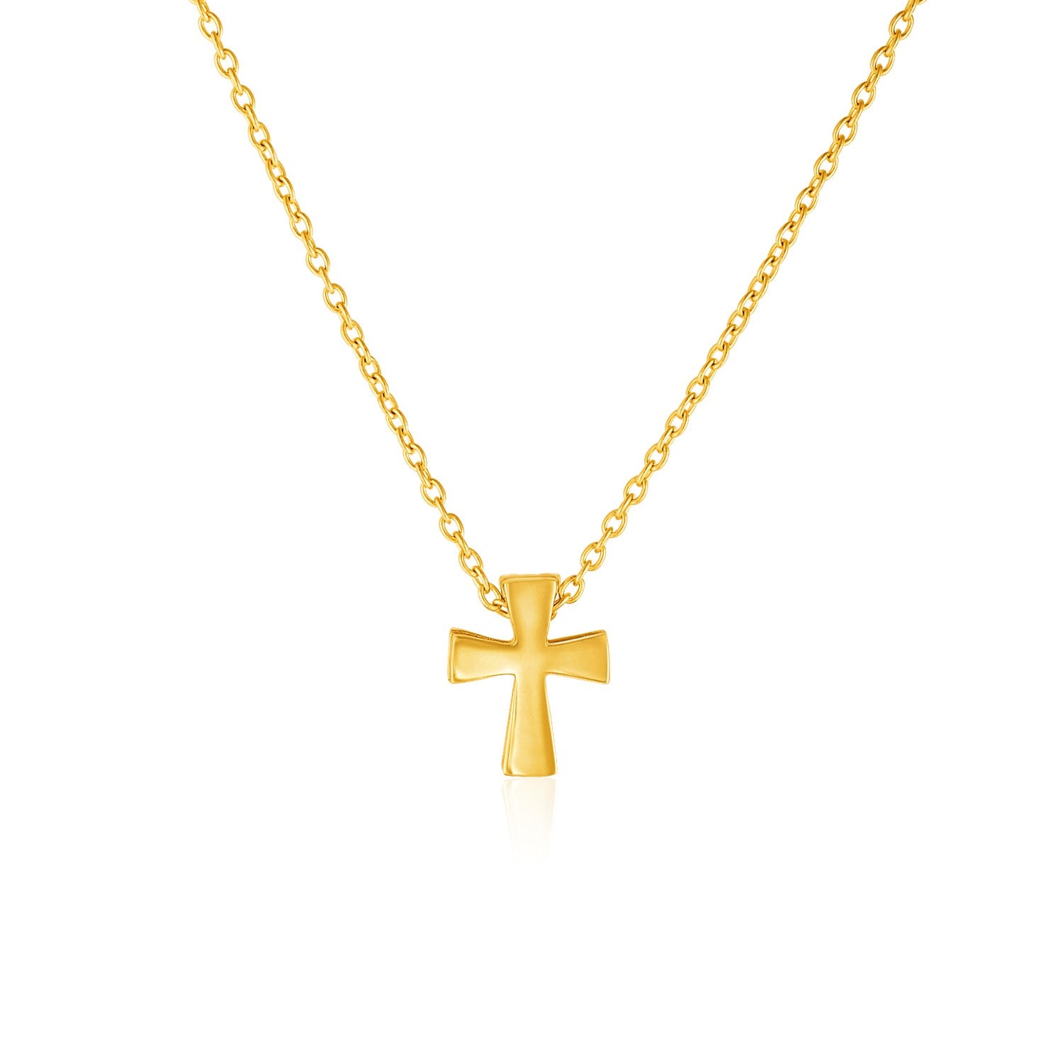 14k Yellow Gold with Cross Pendant-Teresa&#39;s Fashionista LLC