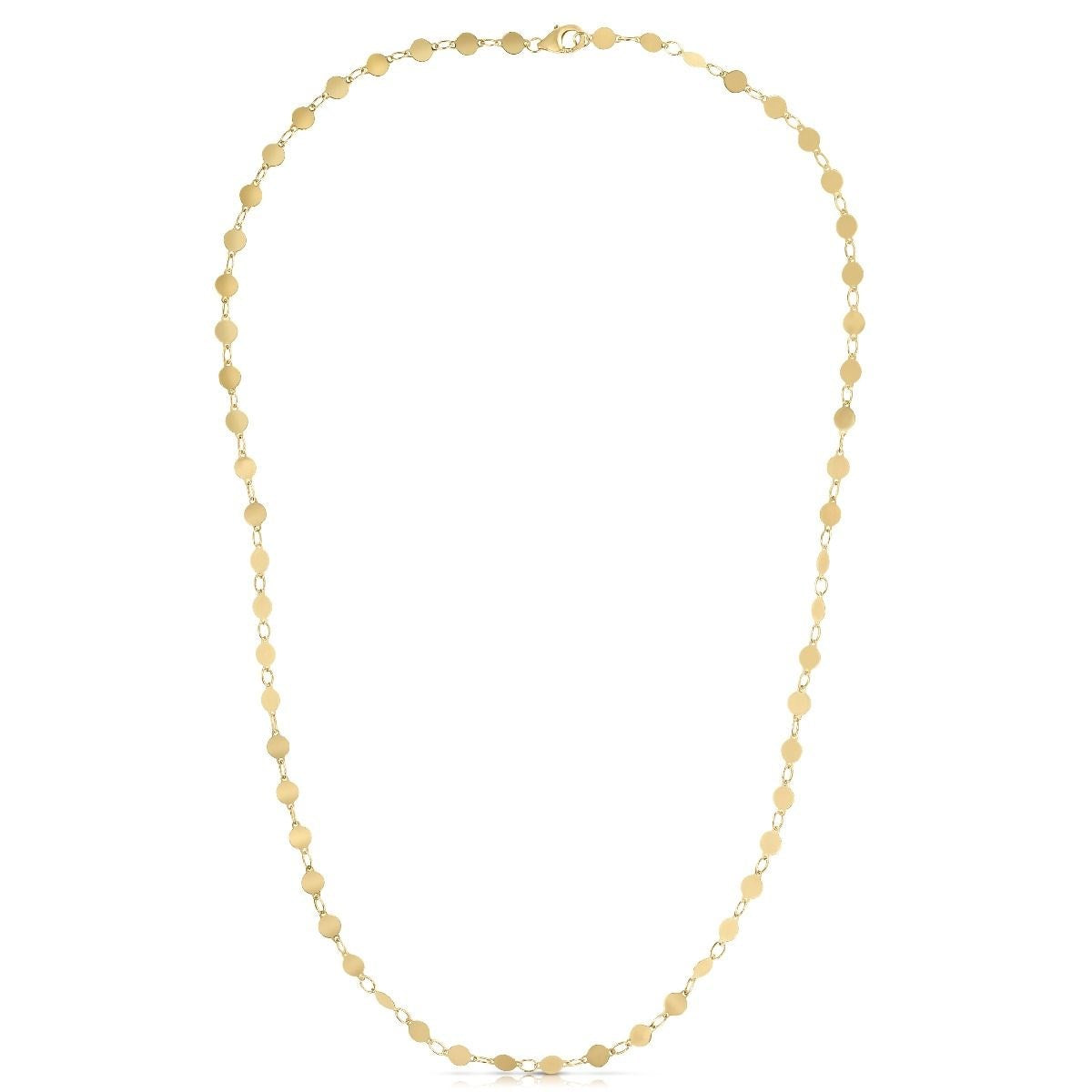 14k Yellow Gold Necklace with Polished Circles-Teresa&#39;s Fashionista LLC