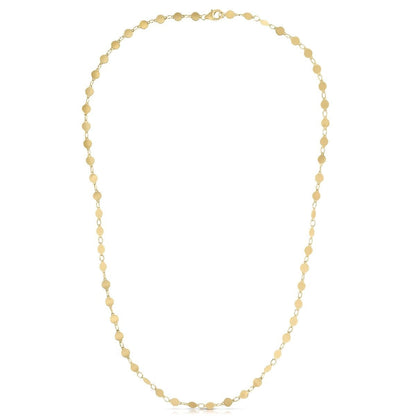 14k Yellow Gold Necklace with Polished Circles-Teresa&#39;s Fashionista LLC