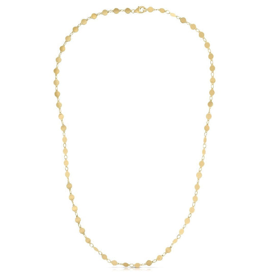 14k Yellow Gold Necklace with Polished Circles-Teresa&#39;s Fashionista LLC