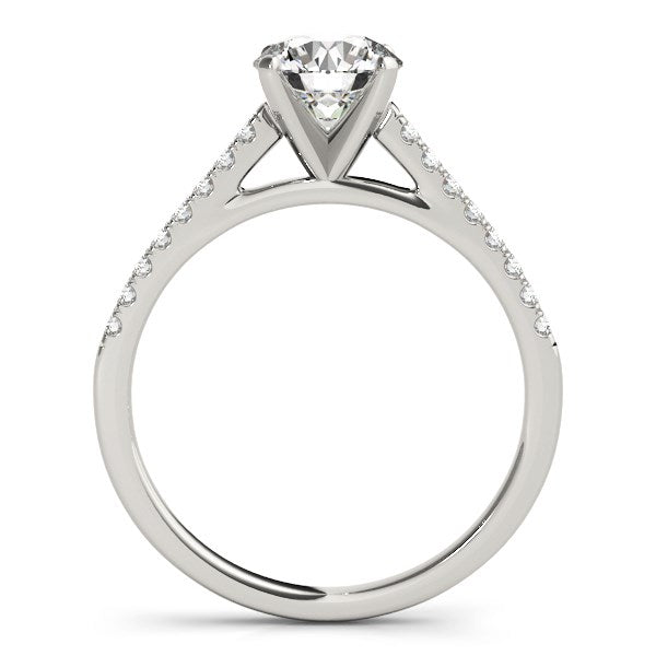 14k White Gold Pronged Round Diamond Engagement Ring (1 5/8 cttw)-Teresa&#39;s Fashionista LLC