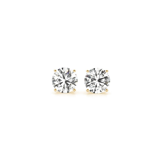 1 1/2 cttw Certified IGI Lab Grown Round Diamond Stud Earrings 14k Yellow Gold (G/VS2) - Teresa's Fashionista LLC