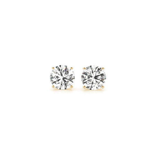 1 1/2 cttw Certified IGI Lab Grown Round Diamond Stud Earrings 14k Yellow Gold (G/VS2)-Teresa&#39;s Fashionista LLC