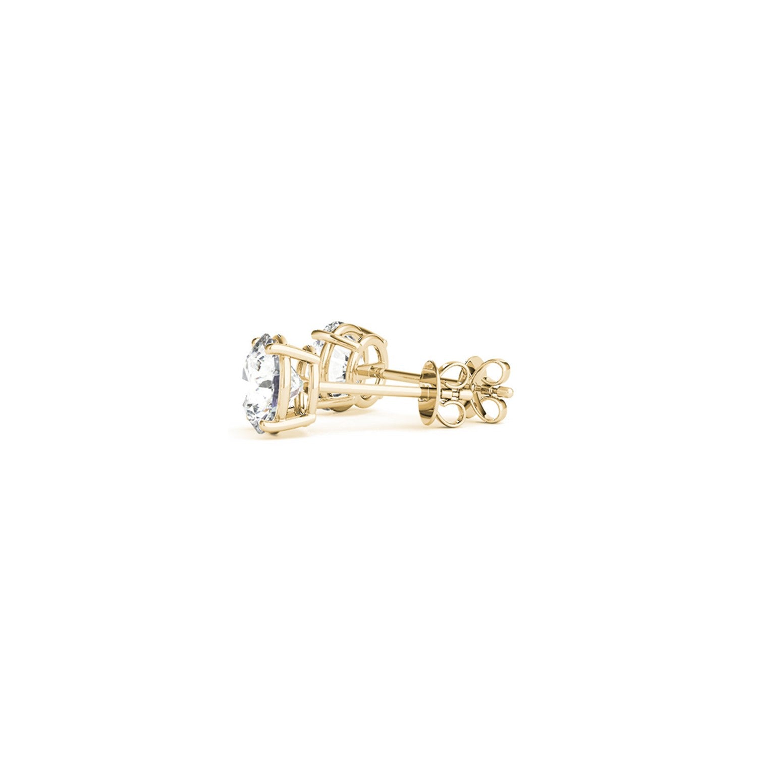 1 1/2 cttw Certified IGI Lab Grown Round Diamond Stud Earrings 14k Yellow Gold (G/VS2)-Teresa&#39;s Fashionista LLC