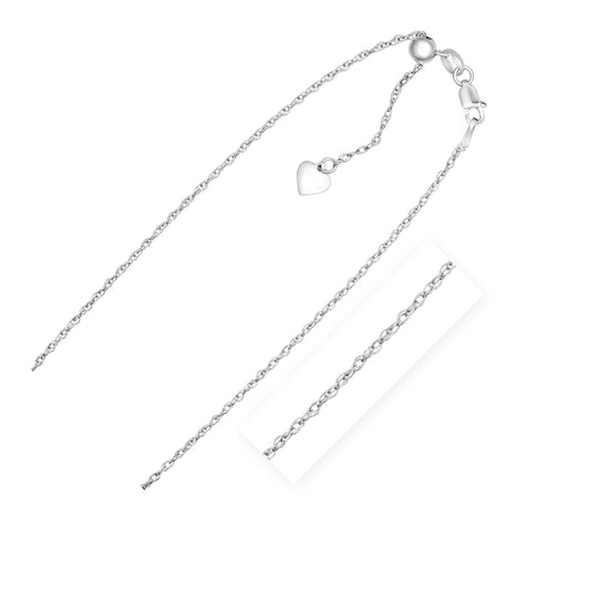 Sterling Silver 1.5mm Adjustable Rope Chain-Teresa&#39;s Fashionista LLC