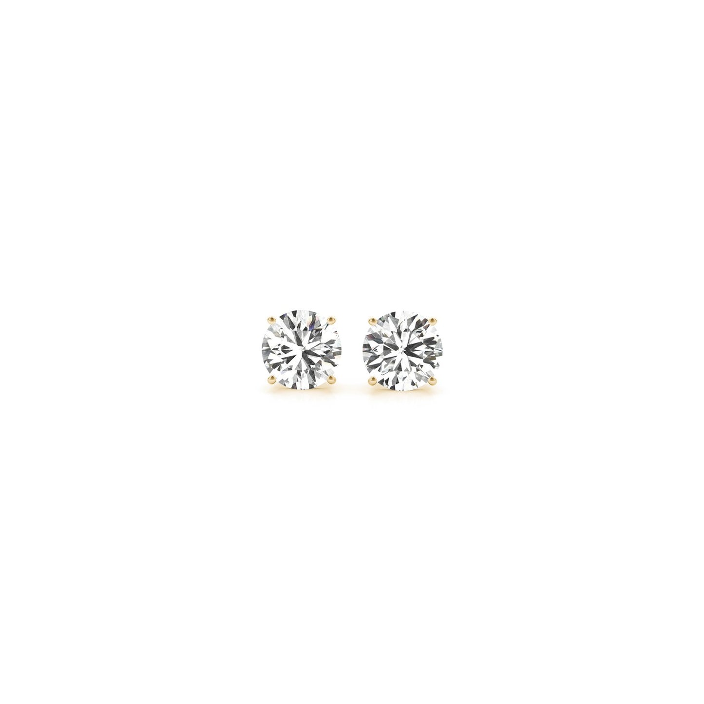 1/2 cttw Lab Grown Round Diamond Stud Earrings 14k Yellow Gold (G/VS2)-Teresa&#39;s Fashionista LLC