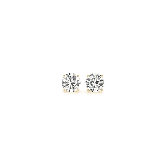 1/2 cttw Lab Grown Round Diamond Stud Earrings 14k Yellow Gold (G/VS2) - Teresa's Fashionista LLC
