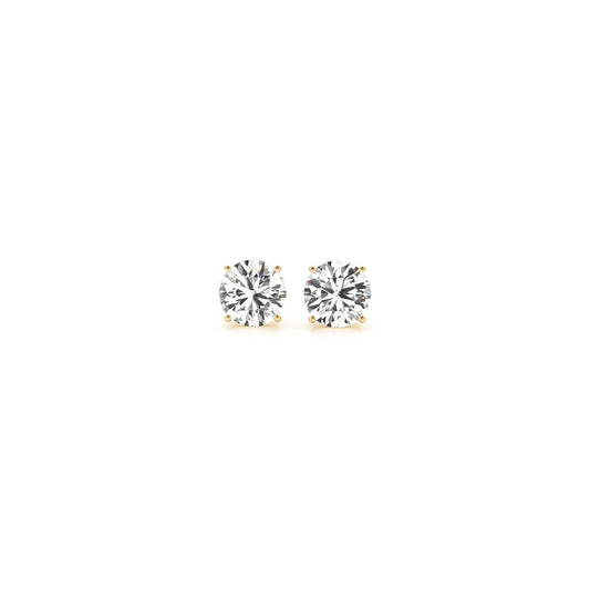 1/2 cttw Lab Grown Round Diamond Stud Earrings 14k Yellow Gold (G/VS2)-Teresa&#39;s Fashionista LLC