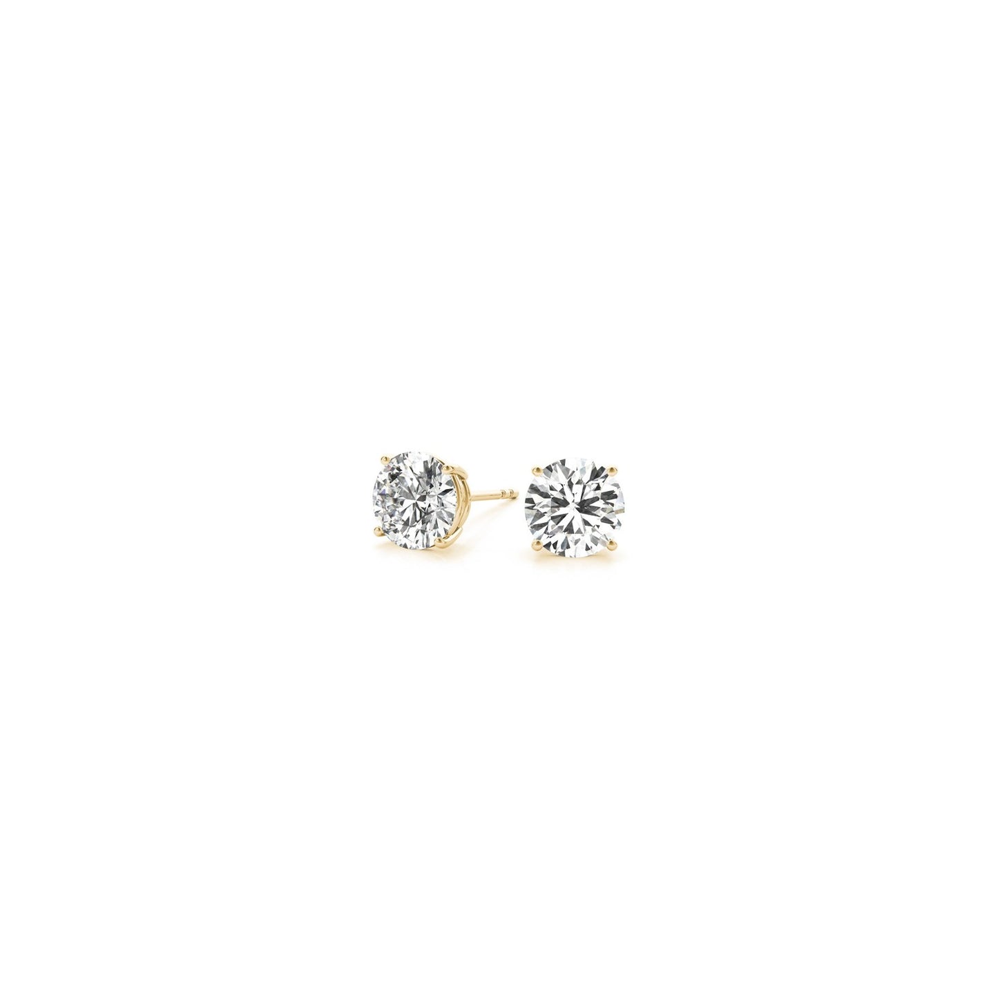 1/2 cttw Lab Grown Round Diamond Stud Earrings 14k Yellow Gold (G/VS2)-Teresa&#39;s Fashionista LLC