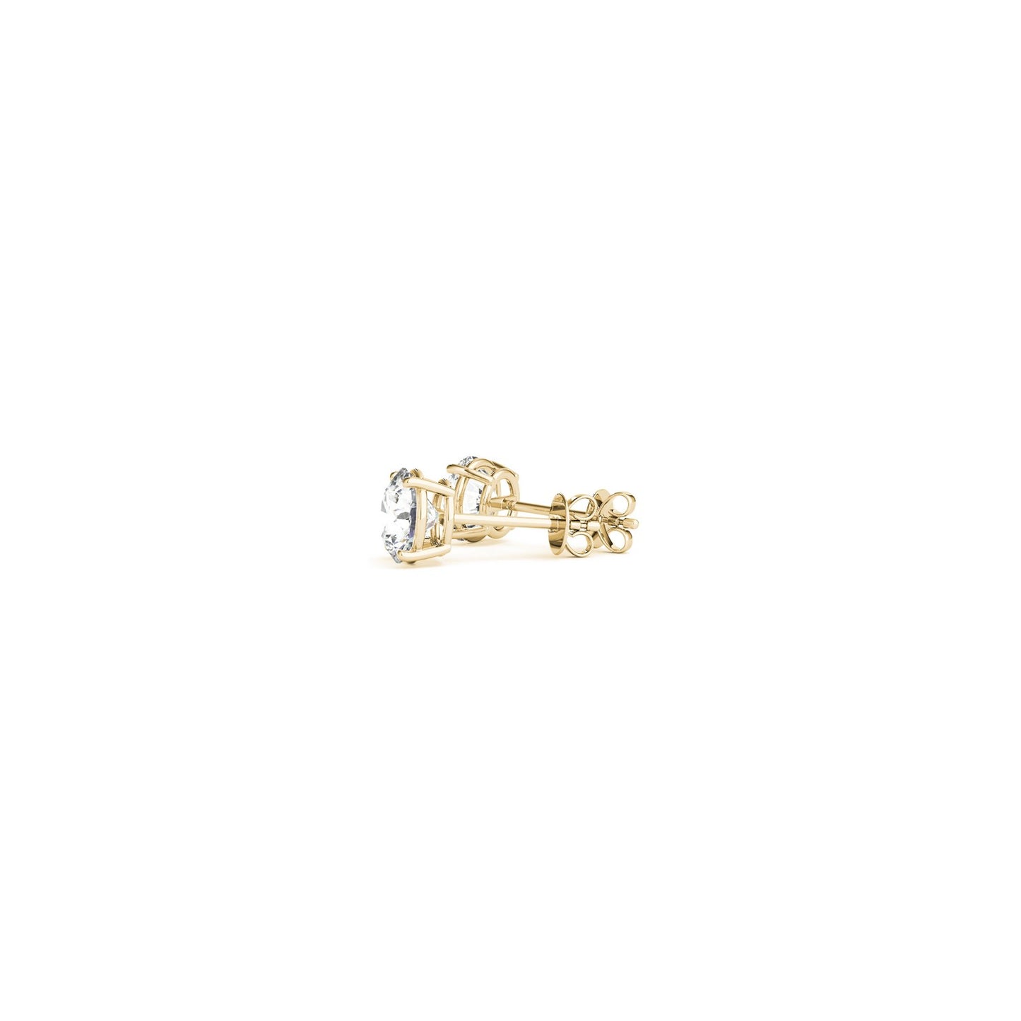 1/2 cttw Lab Grown Round Diamond Stud Earrings 14k Yellow Gold (G/VS2)-Teresa&#39;s Fashionista LLC