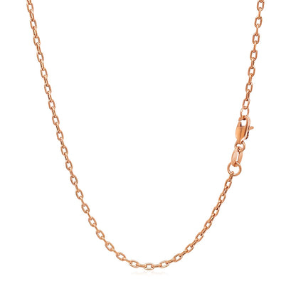 Double Extendable Cable Chain in 14k Rose Gold (1.9mm)-Teresa&#39;s Fashionista LLC