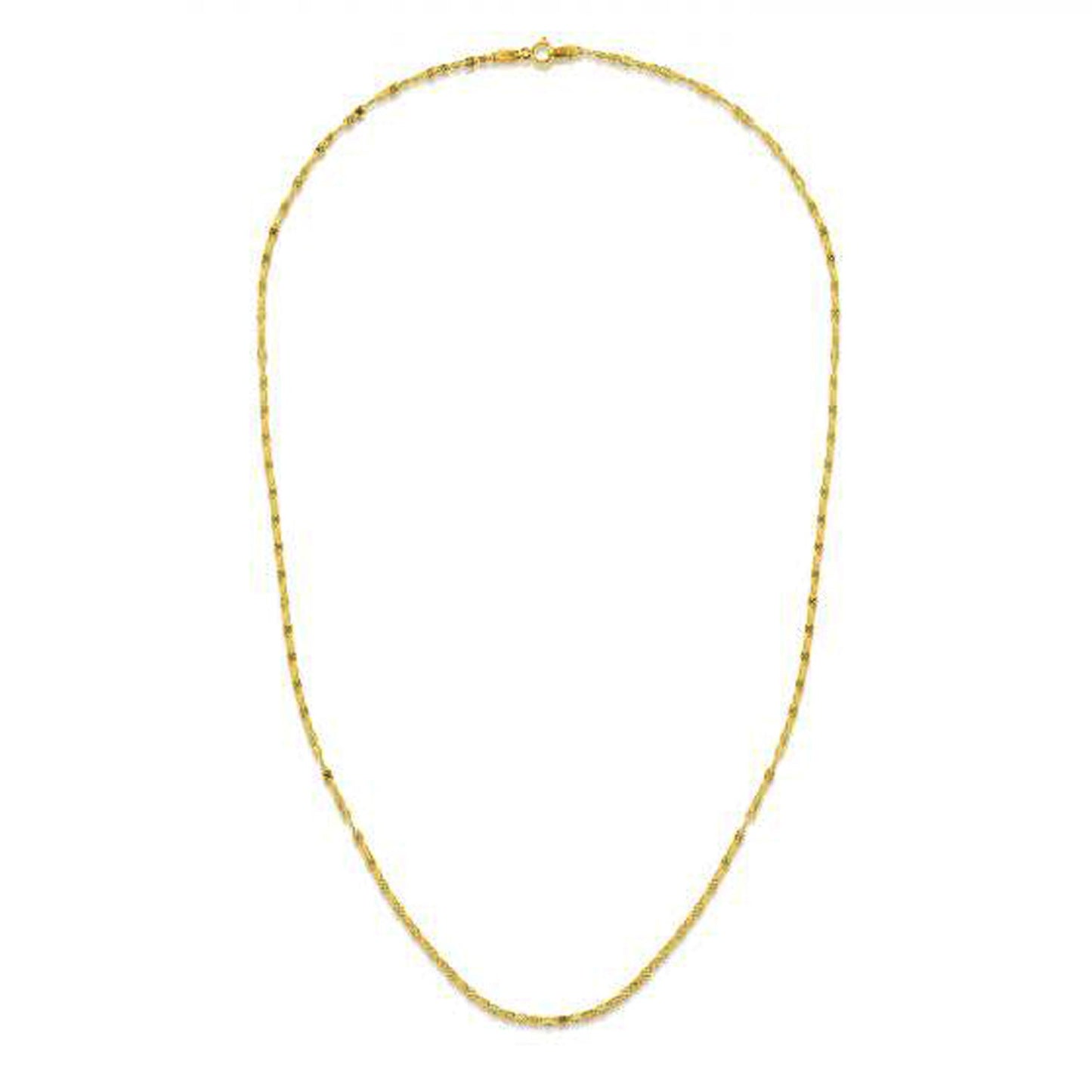 1.7mm 14k Yellow Gold Sparkle Valentino Chain-Teresa&#39;s Fashionista LLC