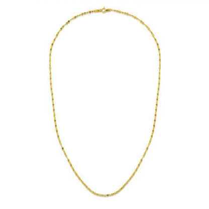 1.7mm 14k Yellow Gold Sparkle Valentino Chain-Teresa&#39;s Fashionista LLC