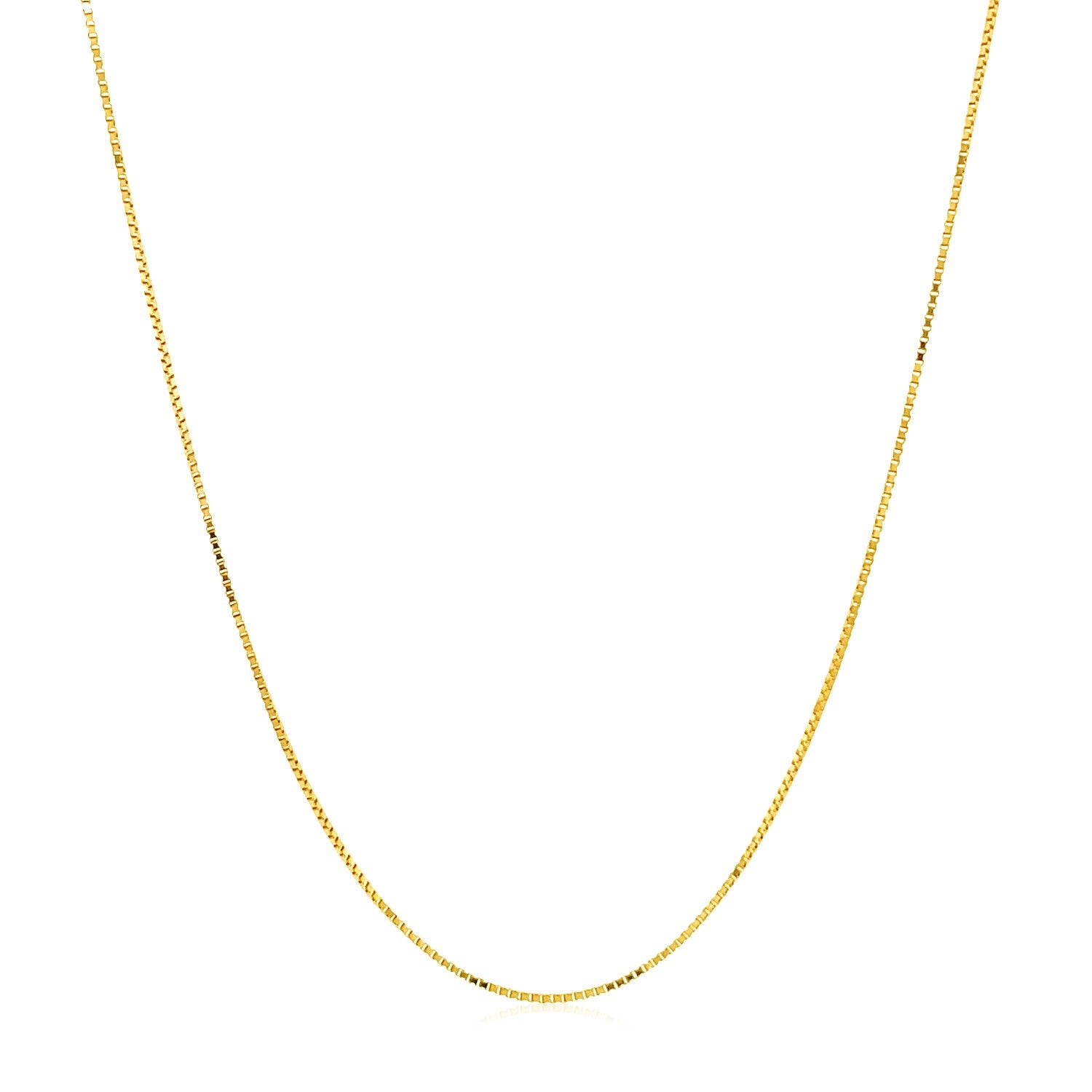 Double Extendable Box Chain in 14k Yellow Gold (0.6mm)-Teresa&#39;s Fashionista LLC