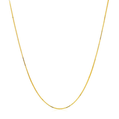 Double Extendable Box Chain in 14k Yellow Gold (0.6mm)-Teresa&#39;s Fashionista LLC