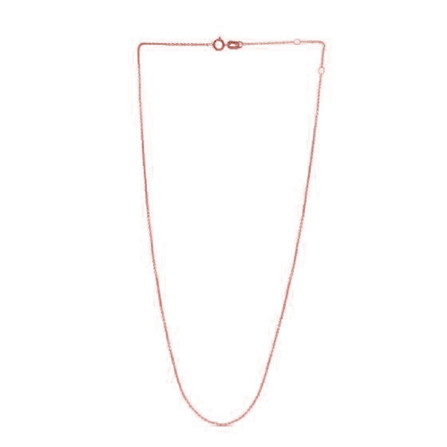 Adjustable Cable Chain in 14k Rose Gold (1.0mm)-Teresa&#39;s Fashionista LLC