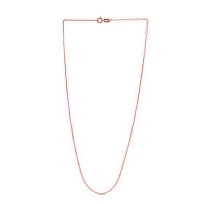 Adjustable Cable Chain in 14k Rose Gold (1.0mm)-Teresa&#39;s Fashionista LLC