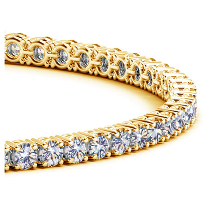 Lab Grown Round Diamond Tennis Bracelet in 14k Yellow Gold (5 cctw F/G VS2/SI1)-Teresa&#39;s Fashionista LLC