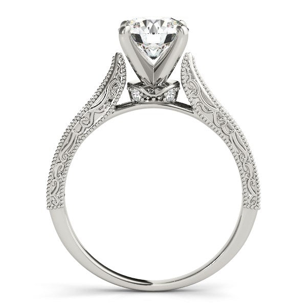 14k White Gold Antique Design Diamond Engagement Ring (1 5/8 cttw)-Teresa&#39;s Fashionista LLC