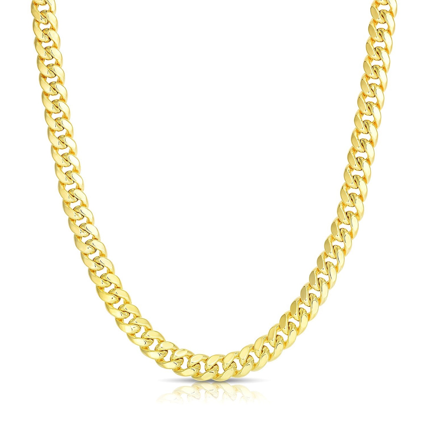 6.15mm 10k Yellow Gold Semi Solid Miami Cuban Chain-Teresa&#39;s Fashionista LLC