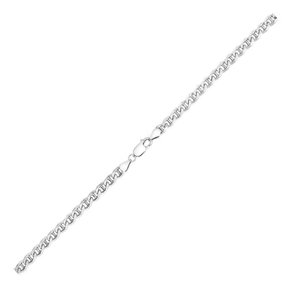 Sterling Silver Rhodium Plated Mariner Chain 6.0mm-Teresa&#39;s Fashionista LLC