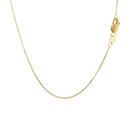 14k Yellow Gold Classic Box Chain 0.45mm-Teresa&#39;s Fashionista LLC