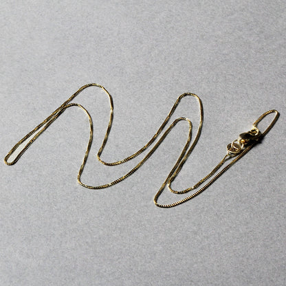 14k Yellow Gold Classic Box Chain 0.45mm-Teresa&#39;s Fashionista LLC