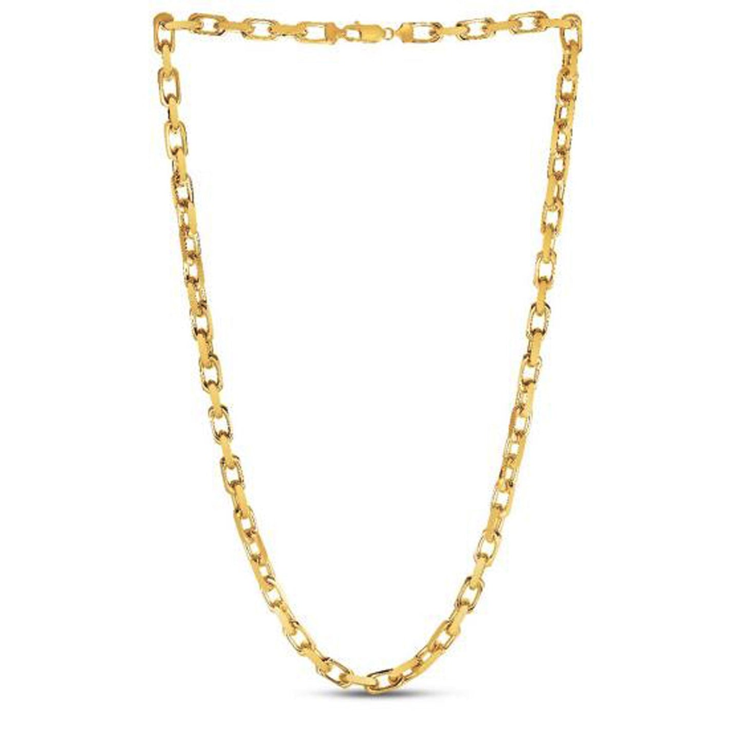 14k Yellow Gold French Cable Link Chain 6.1 mm-Teresa&#39;s Fashionista LLC