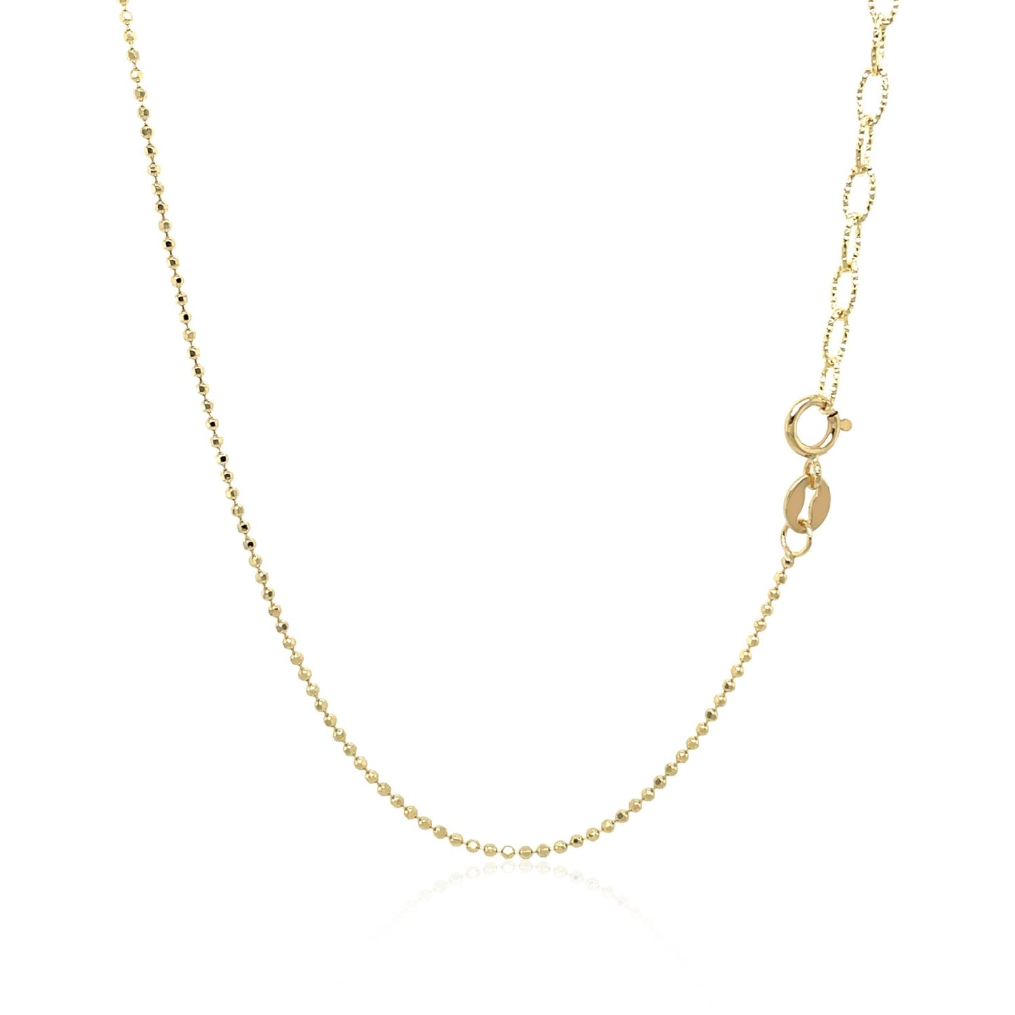 14k Yellow Gold Necklace with Round Diamond Charms-Teresa&#39;s Fashionista LLC