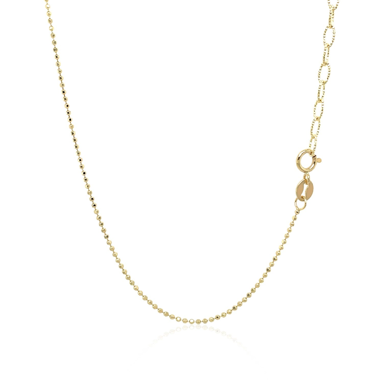 14k Yellow Gold Necklace with Round Diamond Charms-Teresa&#39;s Fashionista LLC