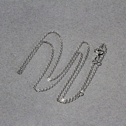 Double Extendable Piatto Chain in 14k White Gold (1.2mm)-Teresa&#39;s Fashionista LLC