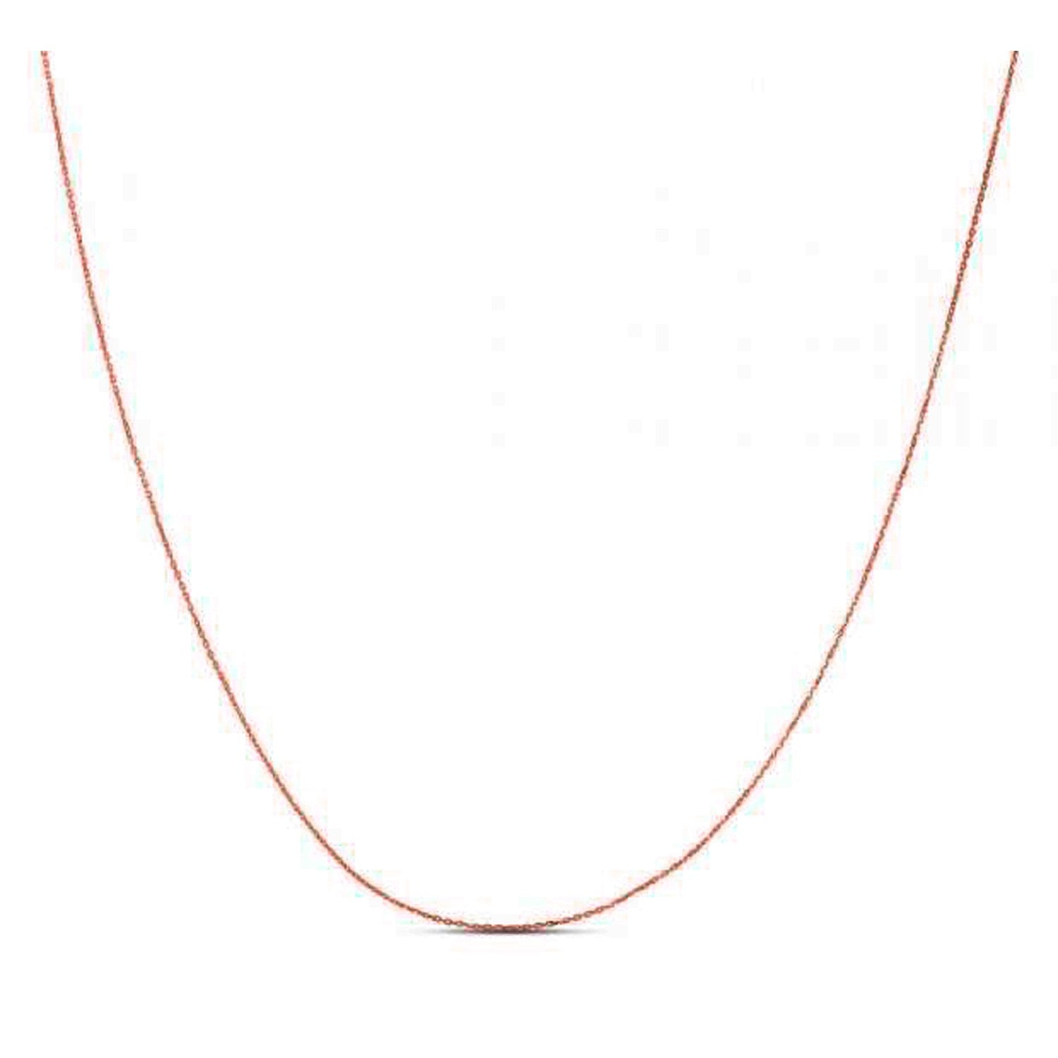 Double Extendable Diamond Cut Cable Chain in 14k Rose Gold (0.80mm)-Teresa&#39;s Fashionista LLC