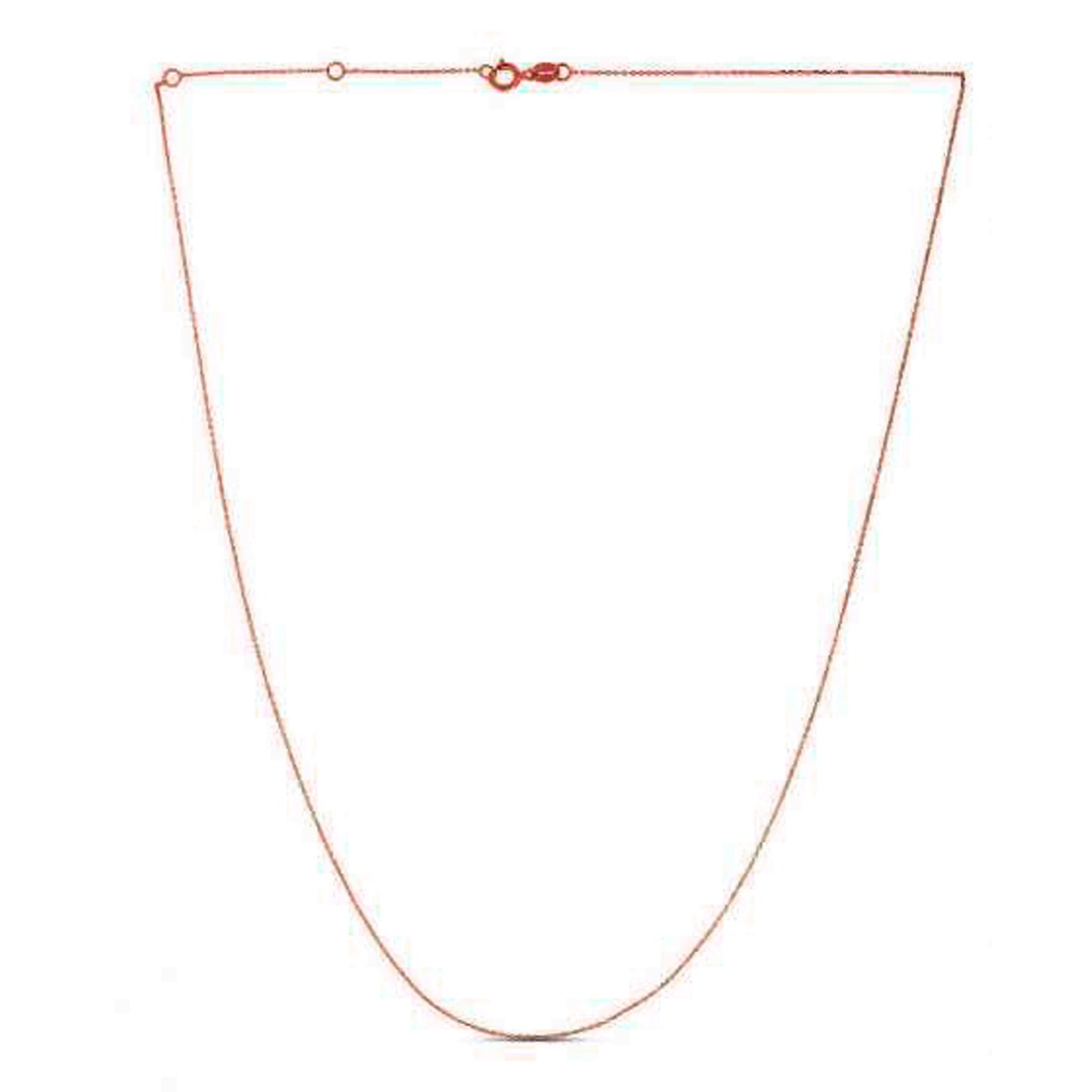 Double Extendable Diamond Cut Cable Chain in 14k Rose Gold (0.80mm)-Teresa&#39;s Fashionista LLC