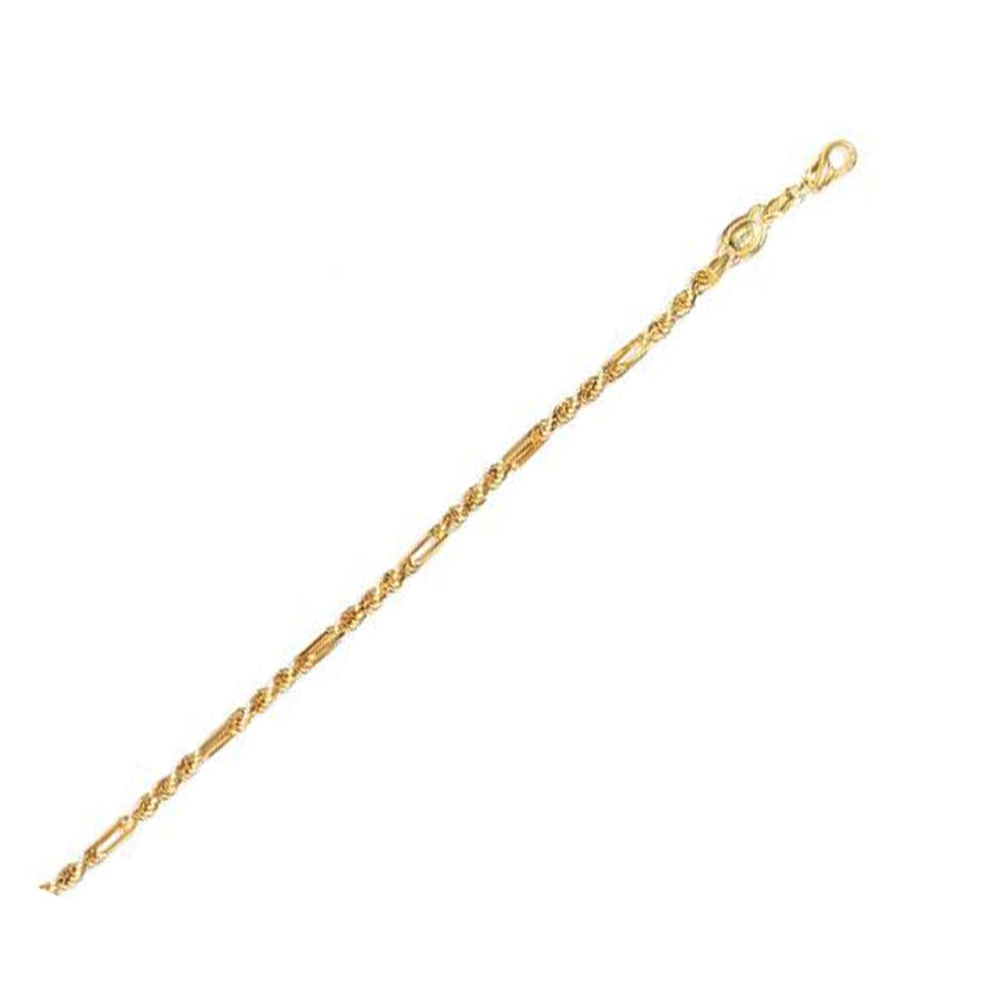 5.0mm 14k Yellow Gold Figa Rope Chain-Teresa&#39;s Fashionista LLC