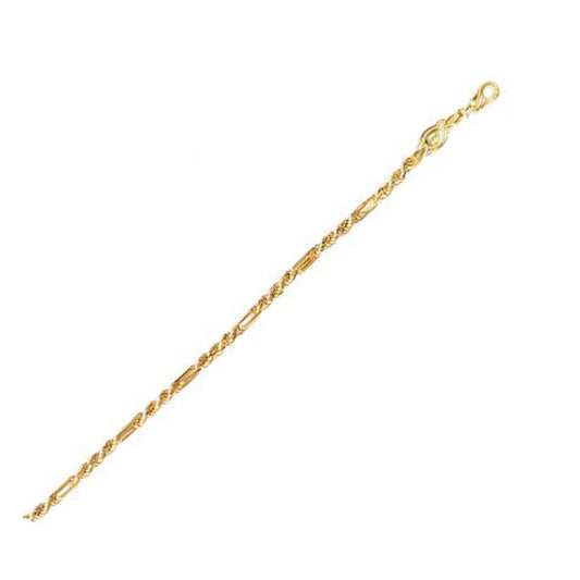 5.0mm 14k Yellow Gold Figa Rope Chain - Teresa's Fashionista LLC