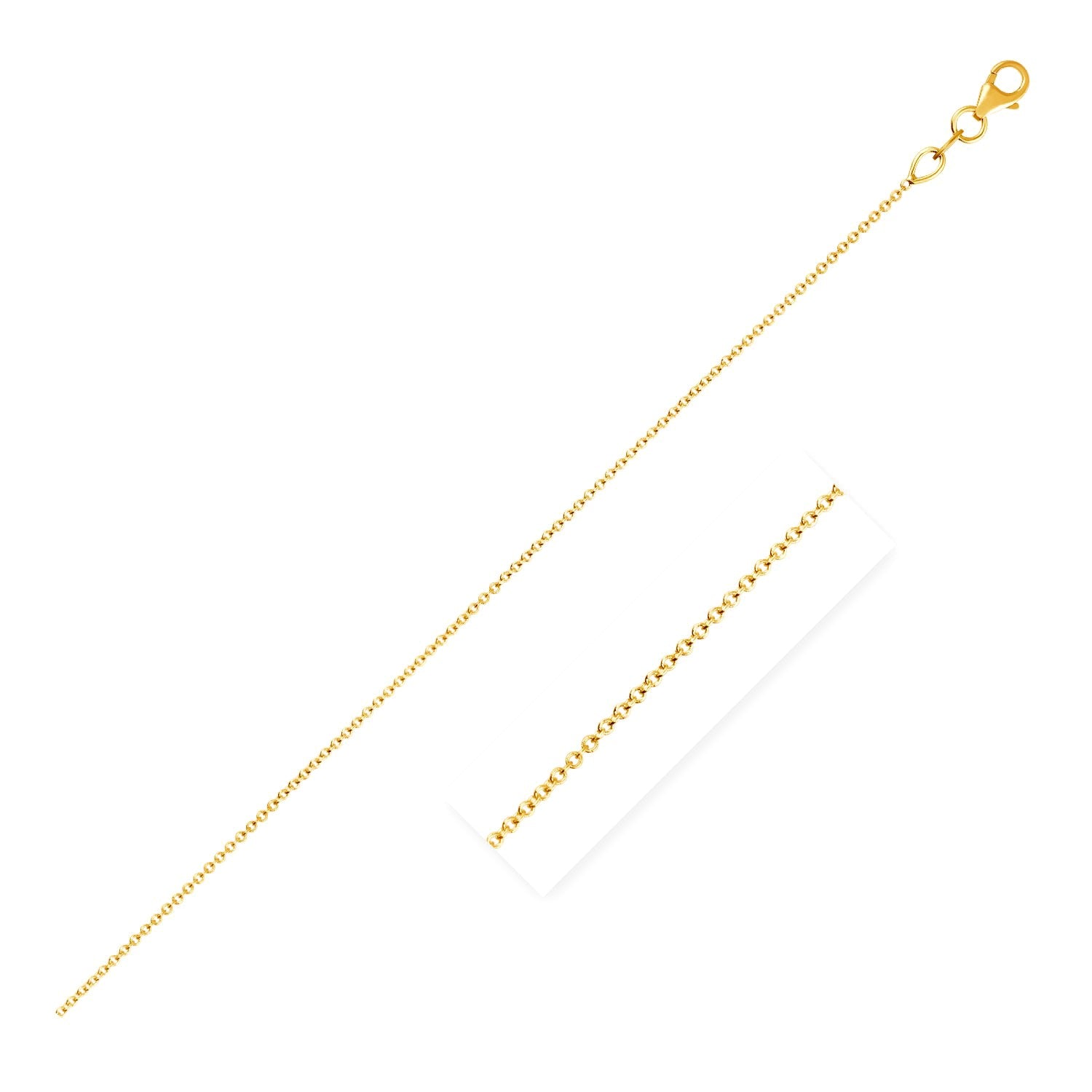 Double Extendable Cable Chain in 14k Yellow Gold (1.0mm)-Teresa&#39;s Fashionista LLC