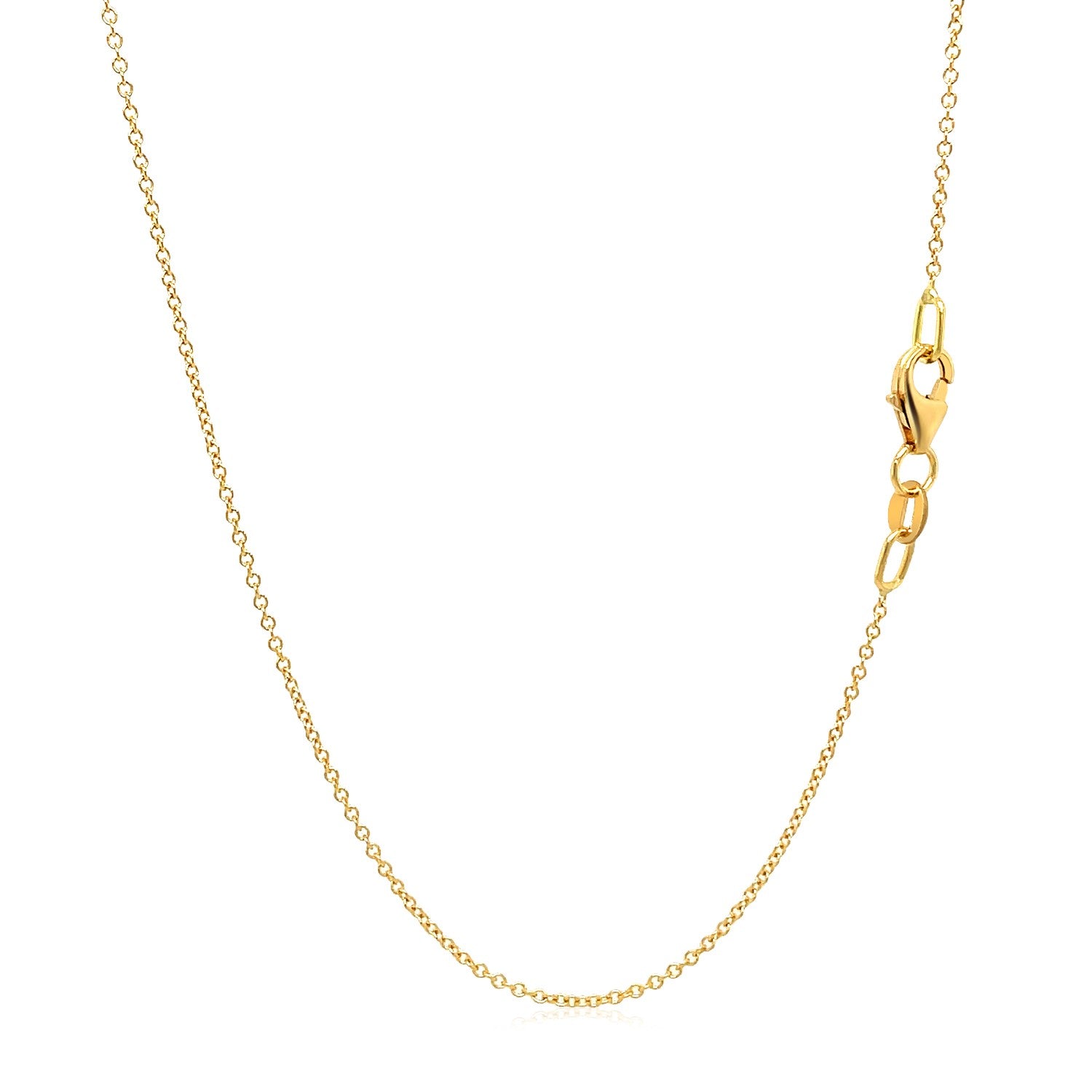 Double Extendable Cable Chain in 14k Yellow Gold (1.0mm)-Teresa&#39;s Fashionista LLC