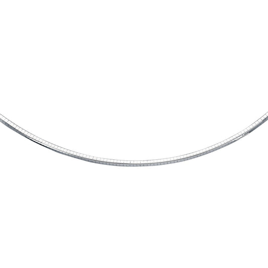 Sterling Silver Classic Omega Chain Necklace (4.0mm)-Teresa&#39;s Fashionista LLC